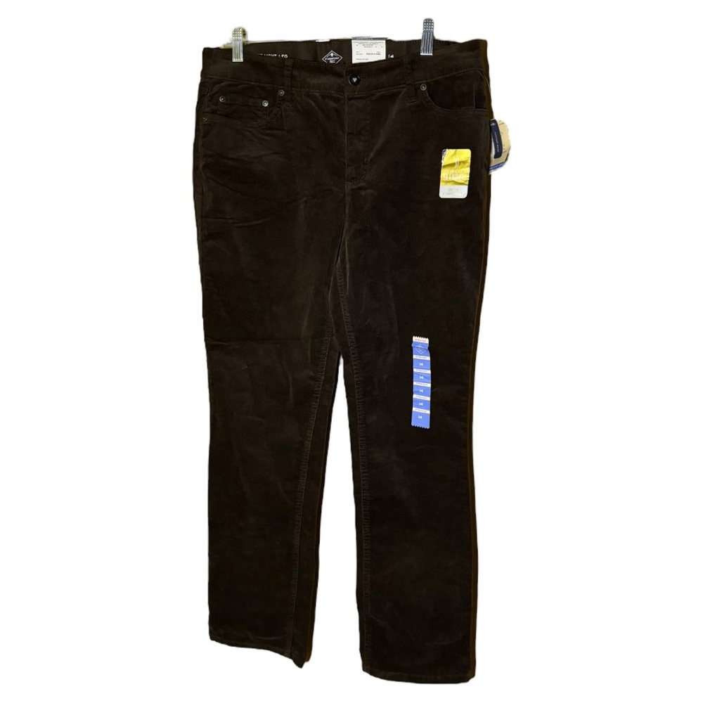 St. John's Bay NWT  Corduroy Brown Straight Leg Jeans